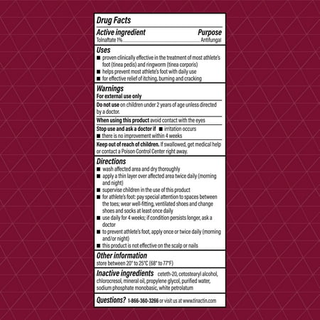 Tinactin Tolnaftate Athlete's Foot Treatment Antifungal Cream, 15G Tube *Exp 2026/07