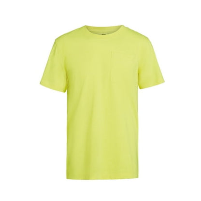 Men's L - Brahma Pocket T-Shirts Moisture-Wicking Short Sleeve Work Shirt, Black/Yellow, 2-Pack