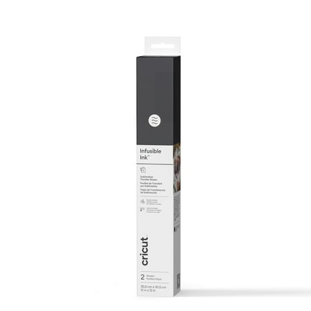 Cricut Infusible Ink Sheets (2), Black, Black, 12 x 12, Roll