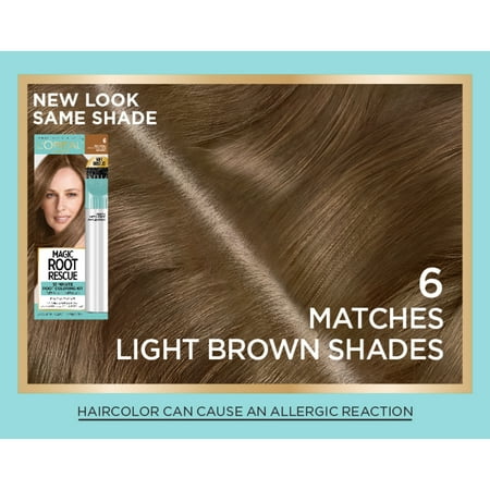 L'Oreal Paris Magic Root Rescue 10 Minute Root Hair Color, Light Brown 6, 1 Kit