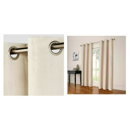 Eclipse Windsor Light Blocking Curtain Panel, Cream, 42x63 - 100% Polyester