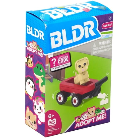 BLDR Adopt Me! Dog & Red Wagon Stroller Building Set