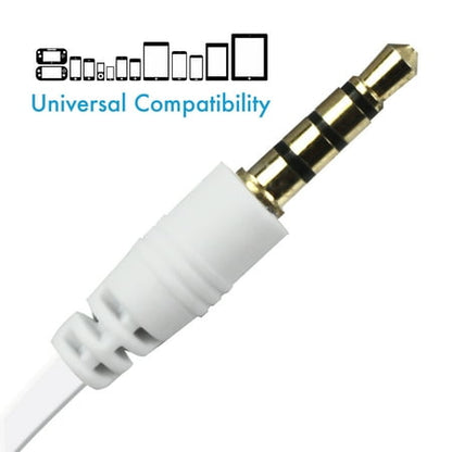 Magnavox White Earhook Headphones with Microphone MHP4854WT *Damaged Package See Desc*