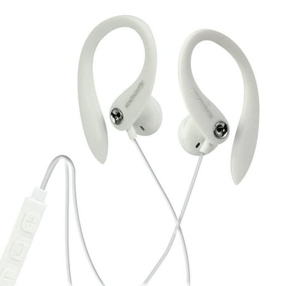 Magnavox White Earhook Headphones with Microphone MHP4854WT *Damaged Package See Desc*