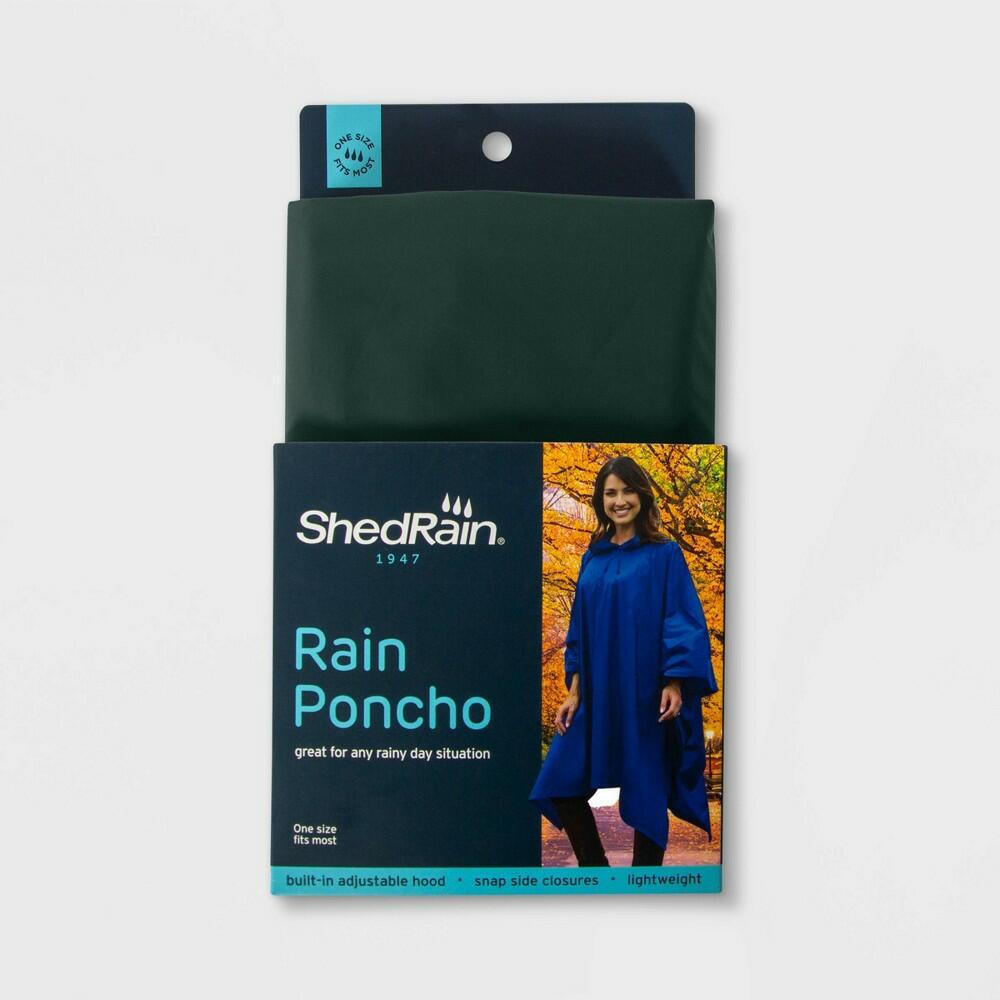ShedRain Poncho - Dark Green: One Size Fits Most