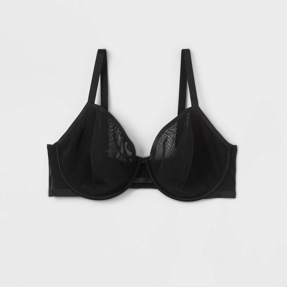 44 D Women's Mesh Unlined Demi Bra - Auden
