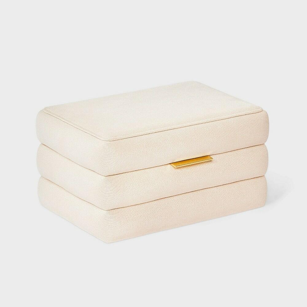 Rounded Tier Organizer Jewelry Box - A New Day™ Cream Shimmer