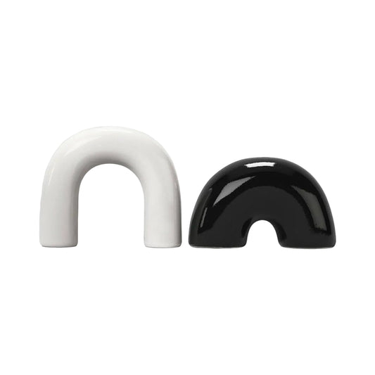 Novelty Salt and Pepper Shaker Set Black/White Arches - Room Essentials™