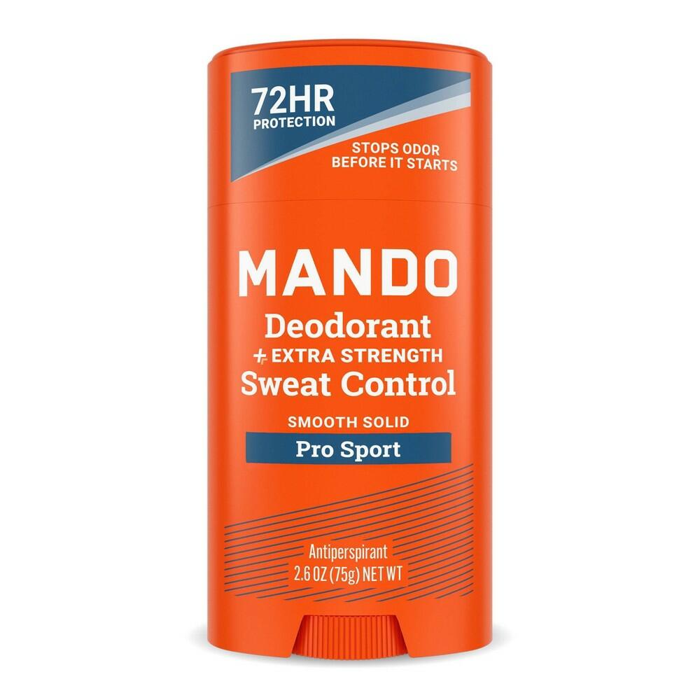 Mando Deodorant Plus Sweat Control Solid Antiperspirant Deodorant Stick  Pro Sport  2.6 oz - Clinical Strength