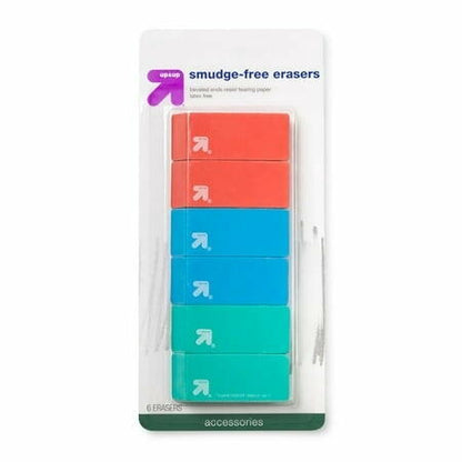 6ct Smudge Free Erasers