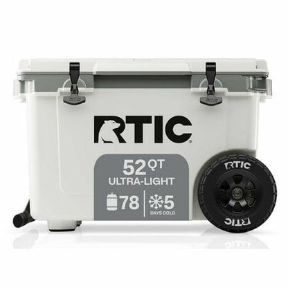 RTIC 52 QT Wheeled Hard-Sided Ice Chest Cooler Fits 76 Cans