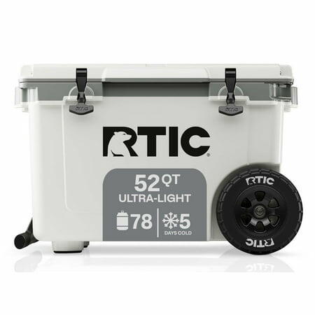RTIC 52 QT Wheeled Hard-Sided Ice Chest Cooler Fits 76 Cans
