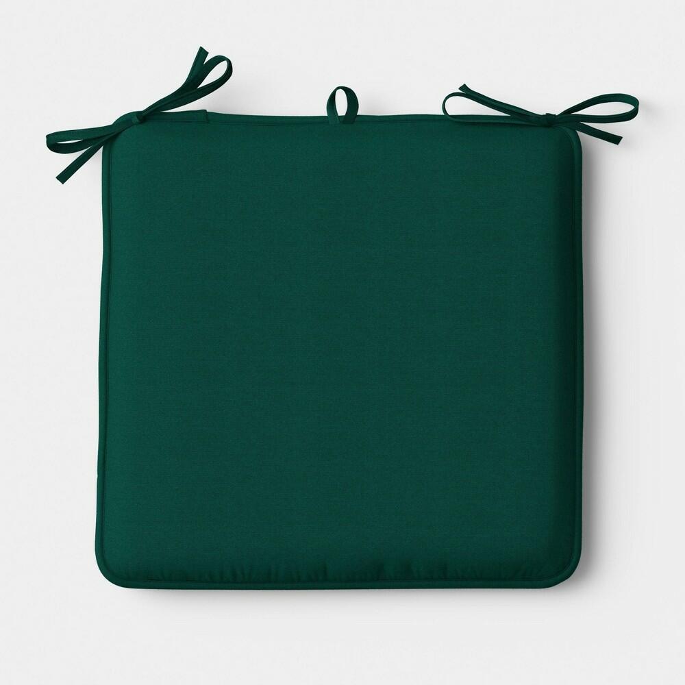 17"x17" Solid Seat Cushion Dark Green