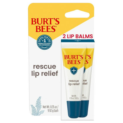 Burts Bees Rescue Lip Relief with Shea Butter 2 Pack