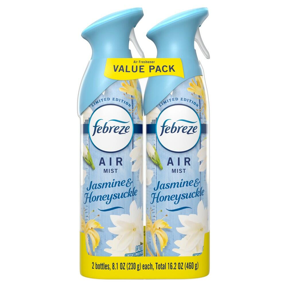 Febreze Air Mist Jasmine & Honeysuckle Air Freshener Spray 8.1oz 2 Count