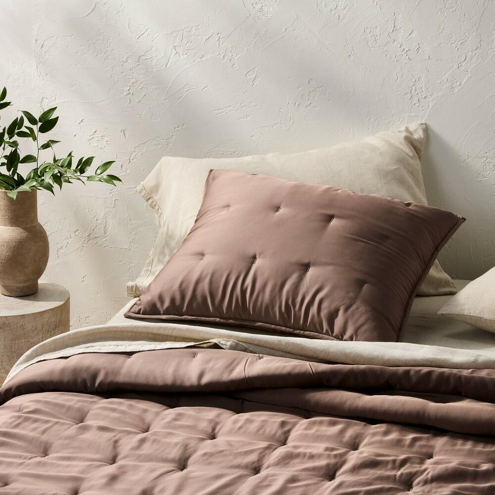 Standard Rayon from Bamboo Quilt Pillow Sham Fig
