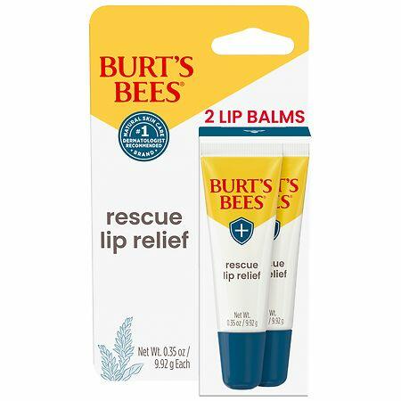 Burts Bees Rescue Lip Relief with Shea Butter 2 Pack