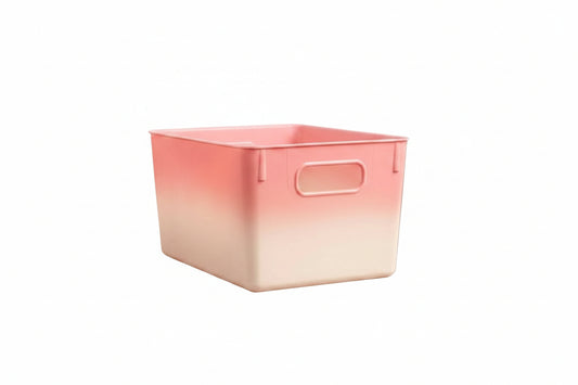 Isaac Jacobs 2pk 7"x8.11" Decorative Storage Ombre Bin Pink