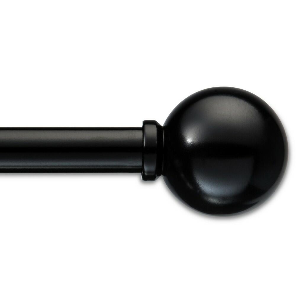 48"-84" Drapery Cafe Rod Ball Black