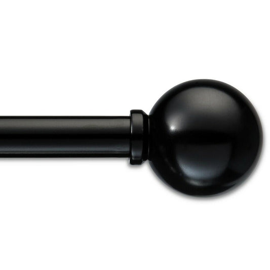 48"-84" Drapery Cafe Rod Ball Black