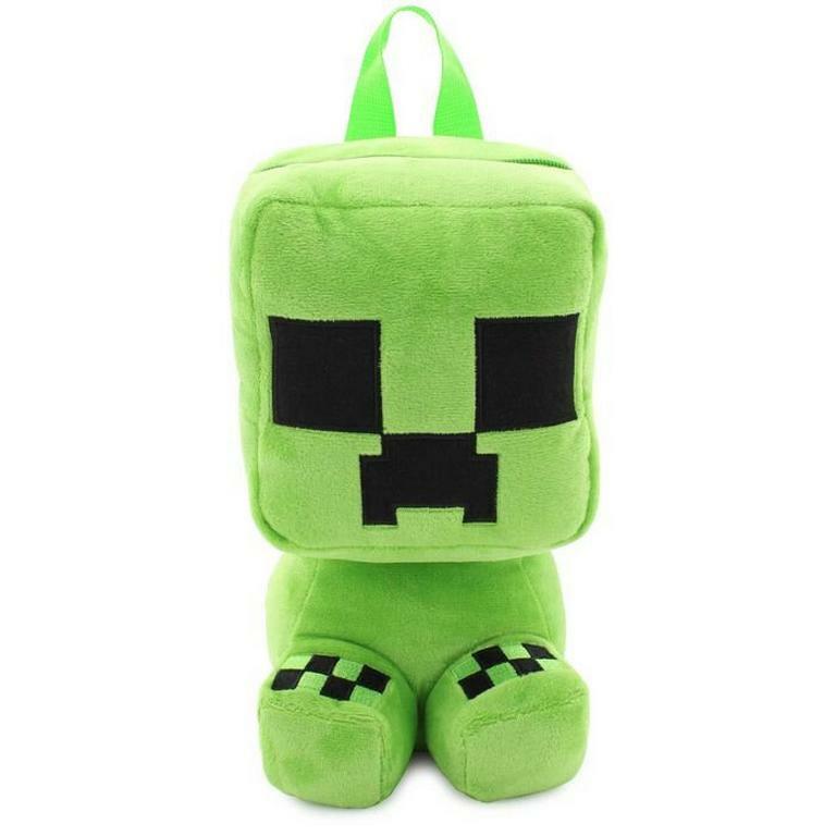 Boys' Minecraft Creeper Plush Backpack - Green