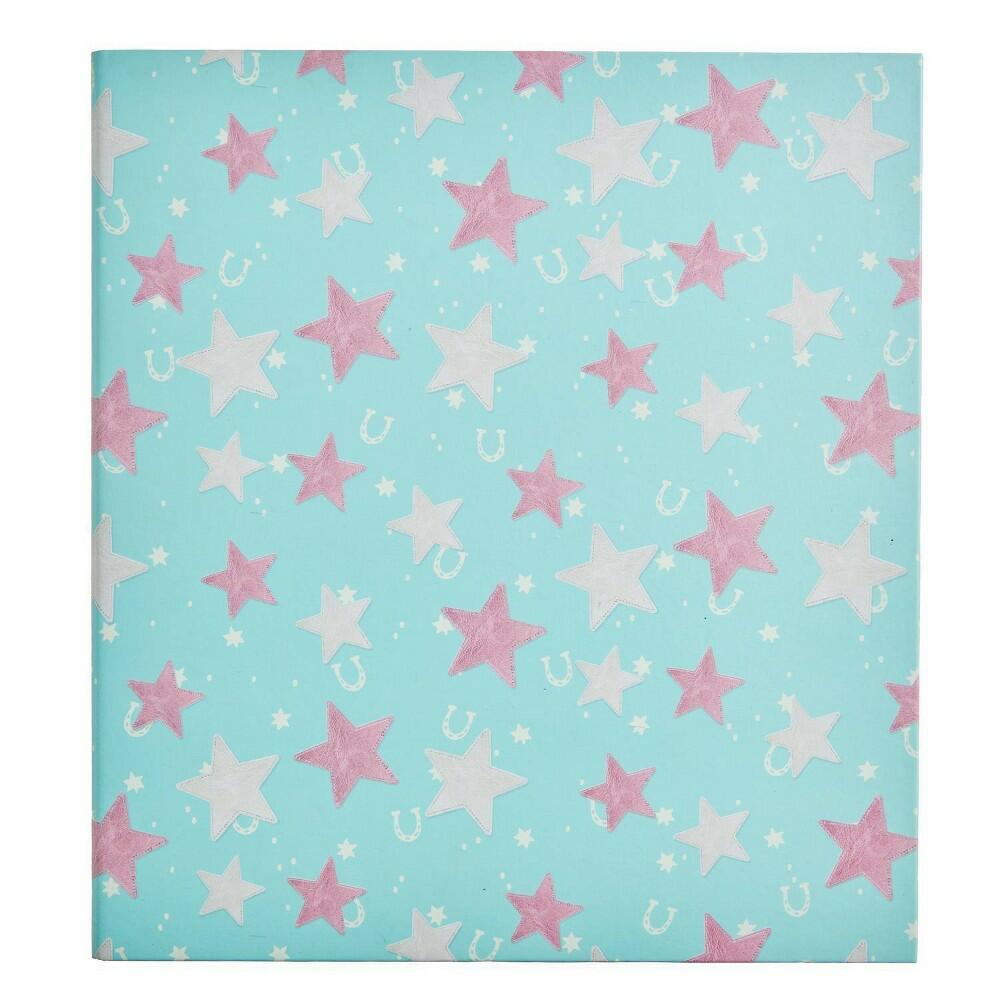 Gartner Studios Howdy Girl U: 2" 3 Ring Binder Suede Stars and Horseshoes Seafoam Green