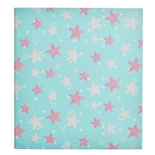 Gartner Studios Howdy Girl U: 2" 3 Ring Binder Suede Stars and Horseshoes Seafoam Green