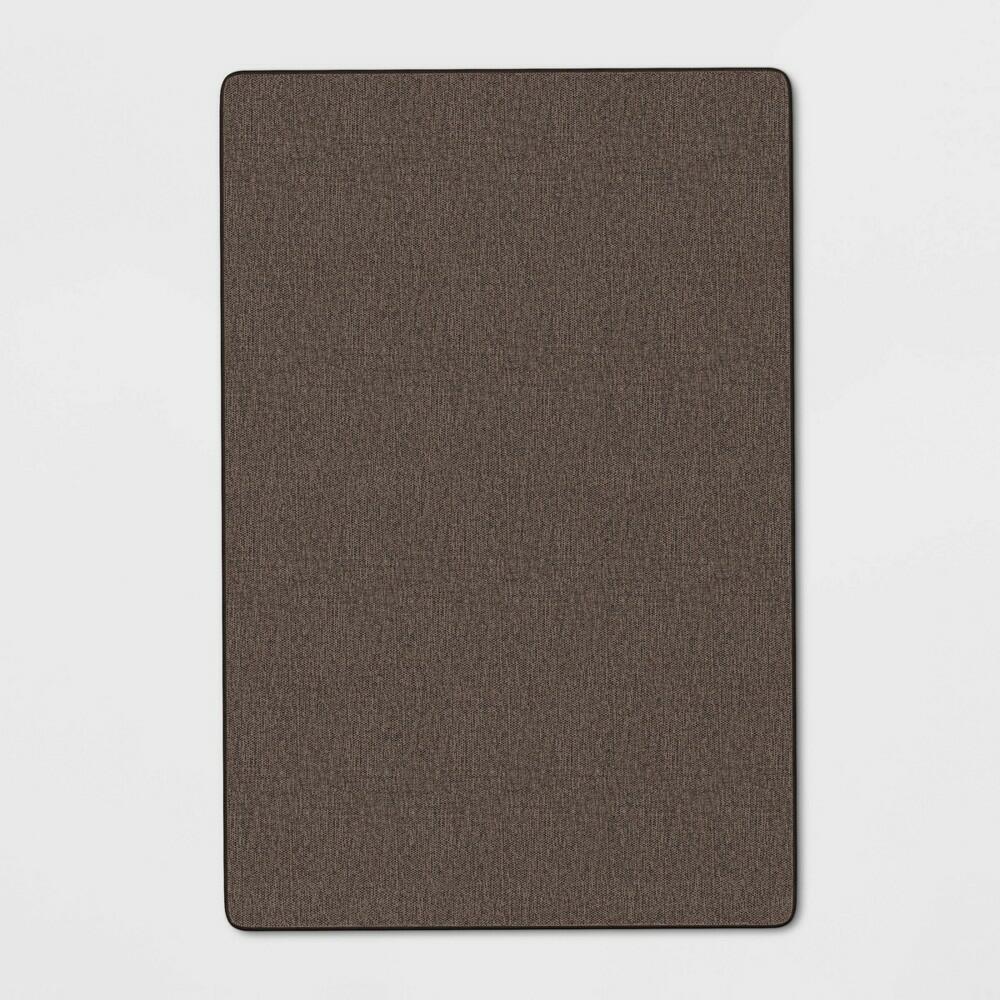 2'x3' Solid Utility Accent Rug Black