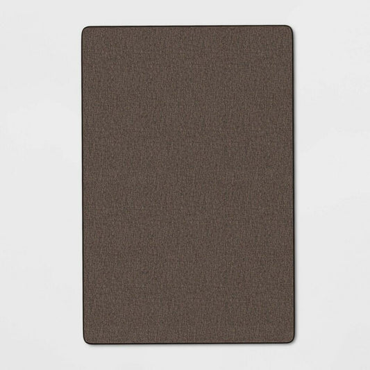 2'x3' Solid Utility Accent Rug Black