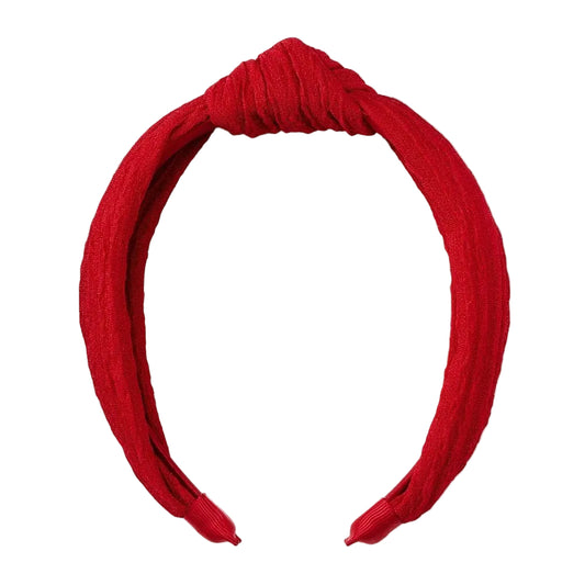 Textured Top Knot Headband - A New Day Red