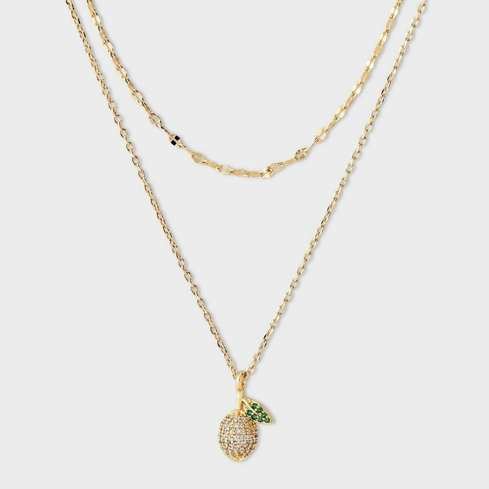 14k Gold Dipped Cubic Zirconia Lemon