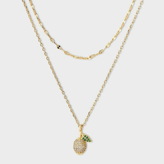 14k Gold Dipped Cubic Zirconia Lemon