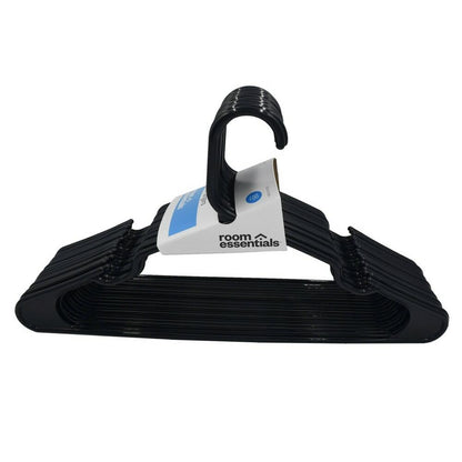 Room Essentials Standard Plastic Hangers (Black) 18ct