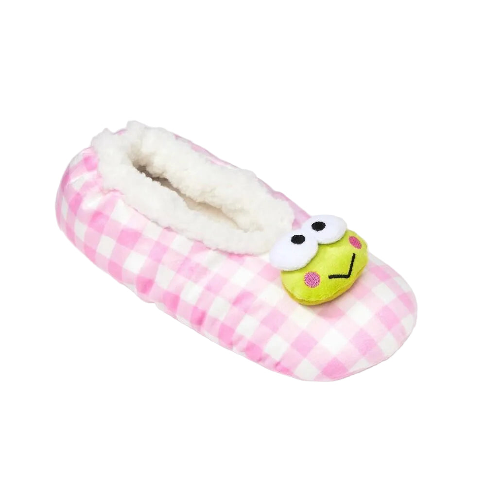 Women's Hello Kitty Keroppi Gingham Plaid Slipper Socks