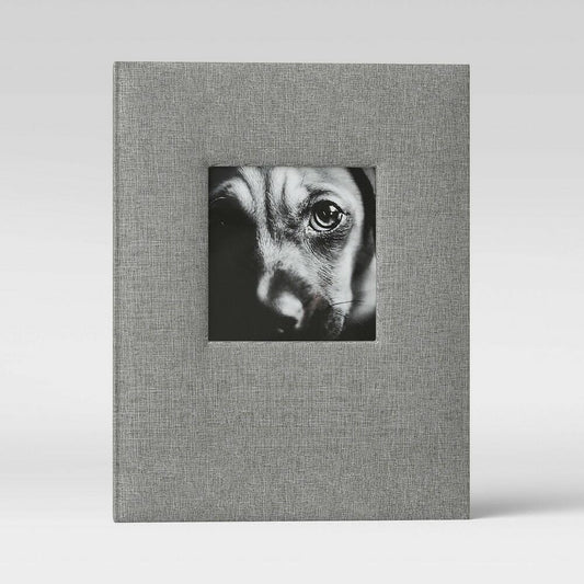 7" X 9" Photo Album with Frame Front Gray