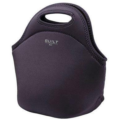 BUILT Neoprene Getaway Zippered Lunch Tote in Black