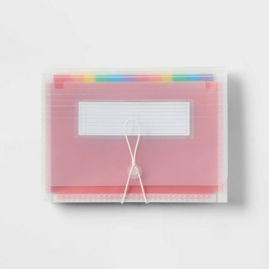 24 Pocket Expanding File Folder Letter Size Clear