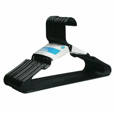 Room Essentials Standard Plastic Hangers (Black) 18ct
