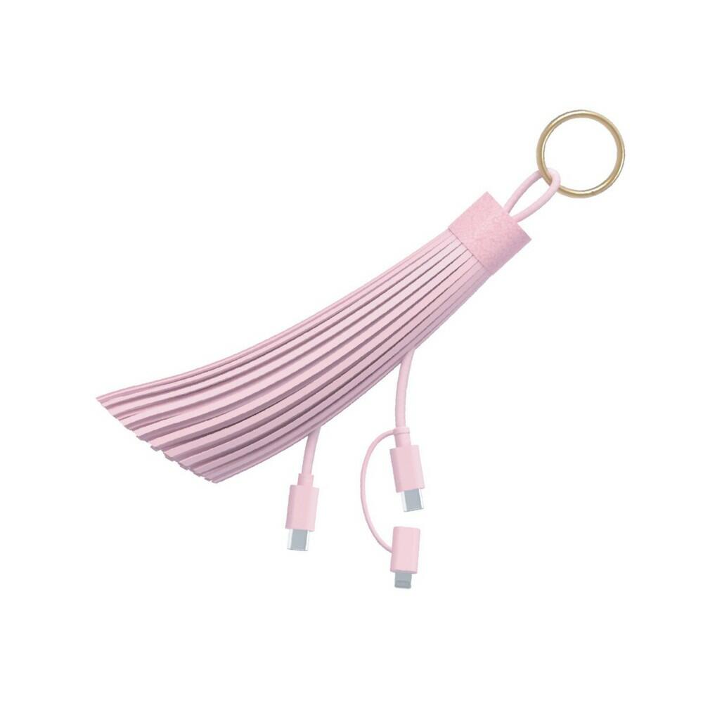 GEMS 2-in-1 Tassel Keychain Cable - Pink