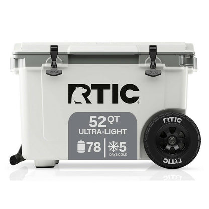 RTIC 52 QT Wheeled Hard-Sided Ice Chest Cooler Fits 76 Cans