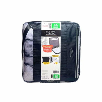 Five Star 1.5" Zipper Binder Black/Gray