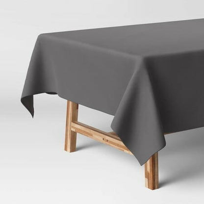 84" x 60" Solid Tablecloth Gray