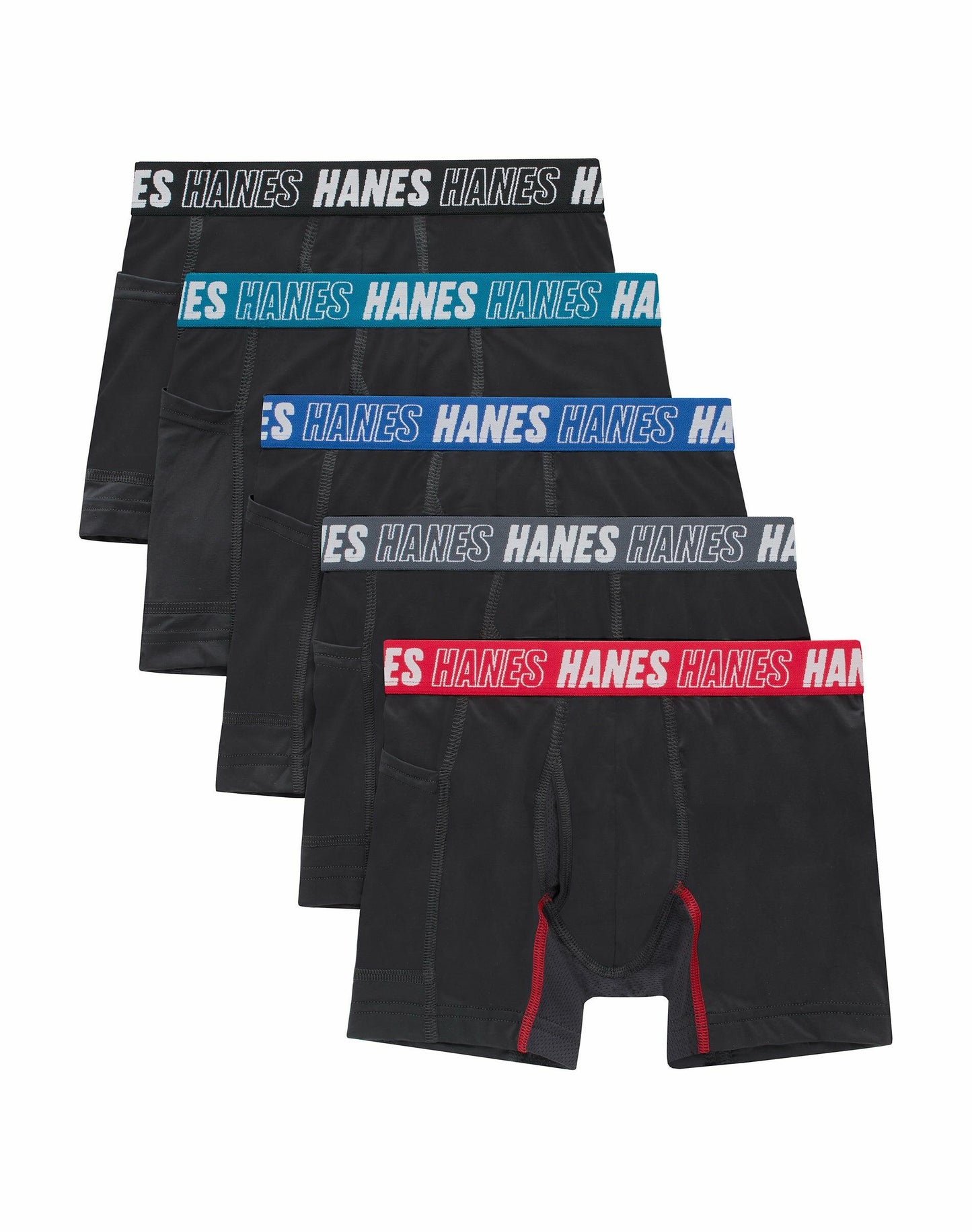 Hanes Moves Boys' 5pk - Black XL