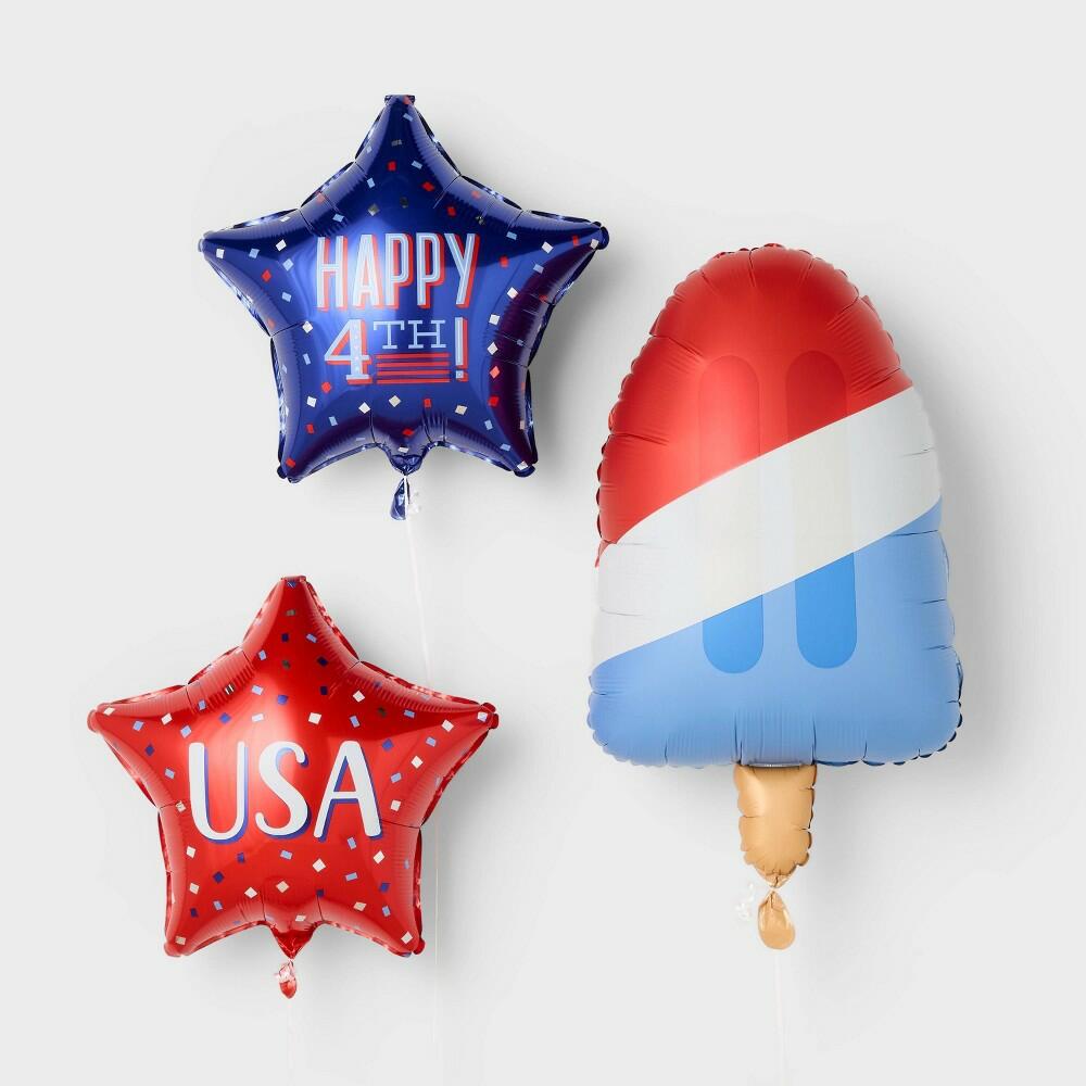 Spritz Happy 4th of July Foil Balloon Bundle 3 ct