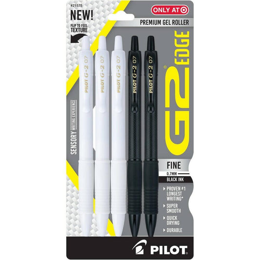 Pilot 5pk G2 Edge Black & White