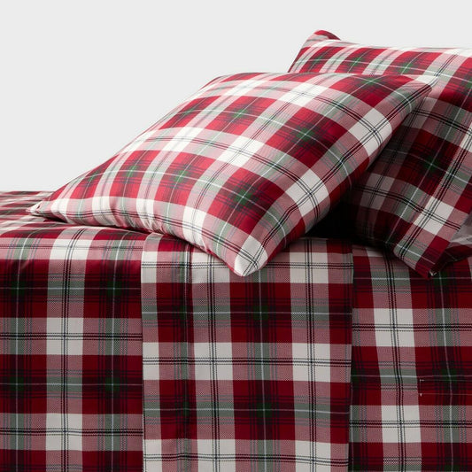 Queen 400 Thread Count Plaid
