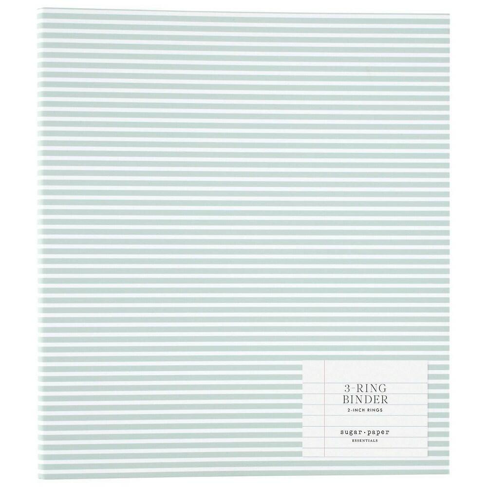 Sugar Paper Essentials 2" Ring Binder Stripe Green