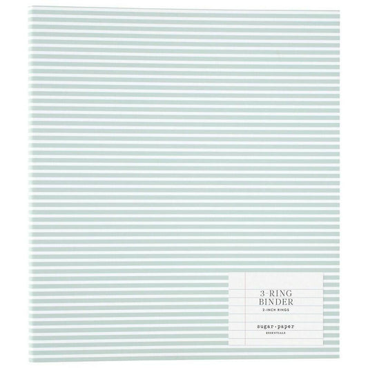 Sugar Paper Essentials 2" Ring Binder Stripe Green