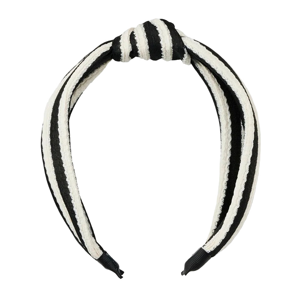 Striped Top Knot Headband - Universal Thread Black/White