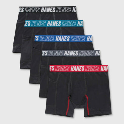 Hanes Moves Boys' 5pk - Black XL